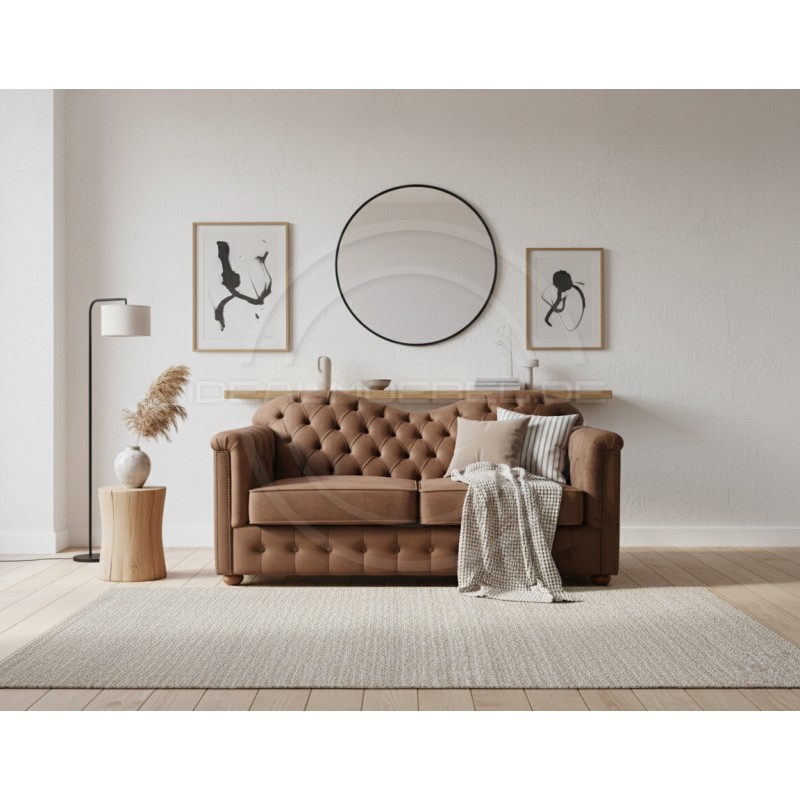 Chesterfield Schlafsofa Mondelebrity mit Schlaffunktion Samt 3-Sitzer