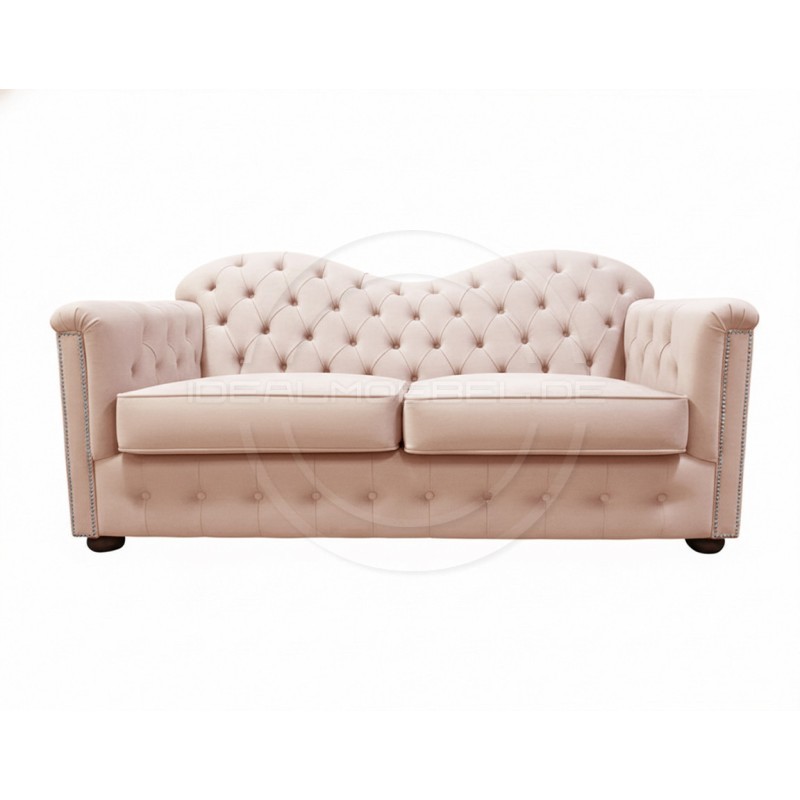 Chesterfield Schlafsofa Mondelebrity mit Schlaffunktion Samt 3-Sitzer