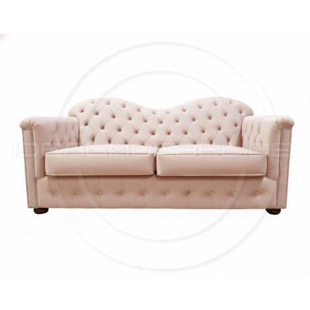 Chesterfield Schlafsofa Mondelebrity mit Schlaffunktion Samt 3-Sitzer