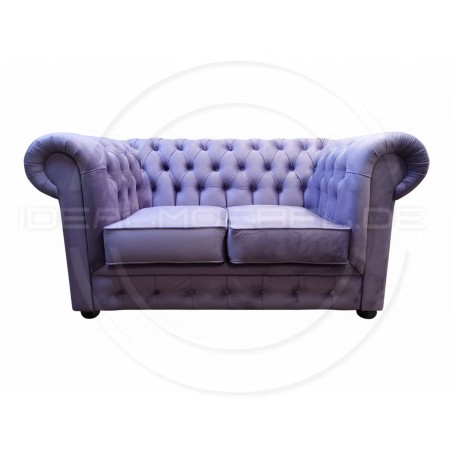 Chesterfield Sofa March Samt 2-Sitzer