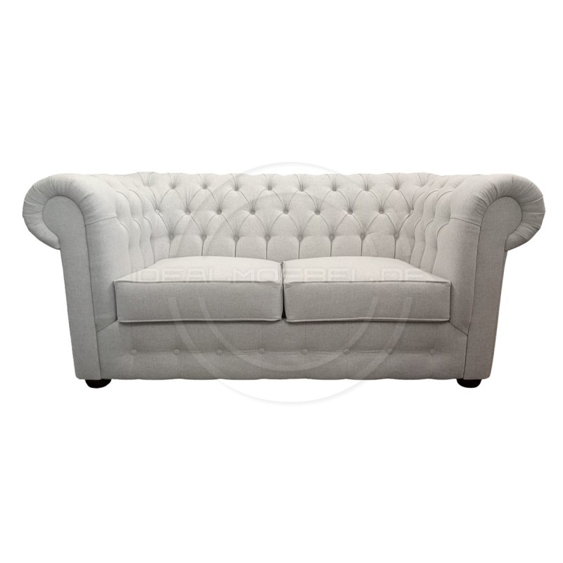 Chesterfield Sofa March Samt 3-Sitzer