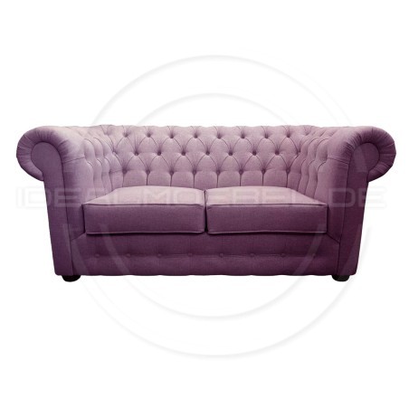 Chesterfield Sofa March Samt 3-Sitzer