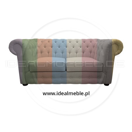 Chesterfield Sofa March Samt 3-Sitzer