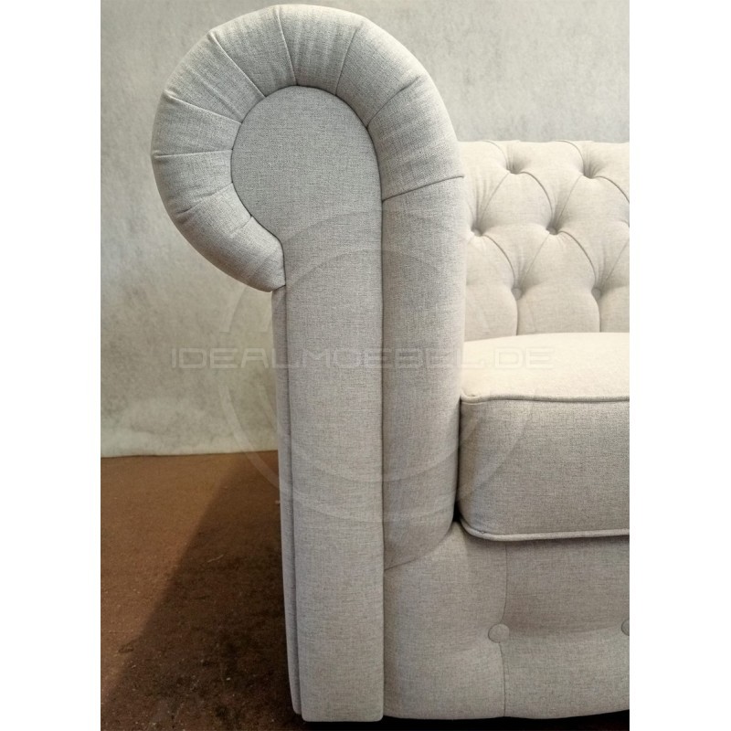 Chesterfield Sofa March Samt 3-Sitzer