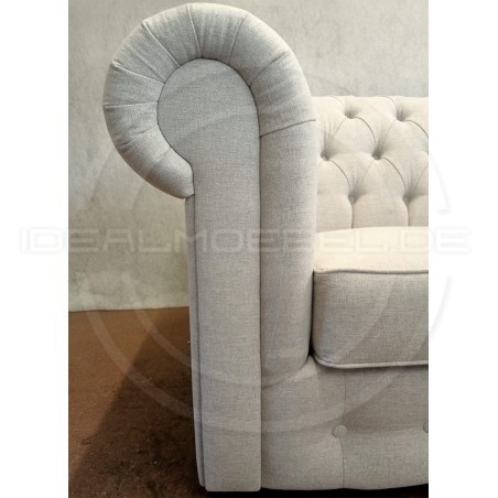 Chesterfield Sofa March Samt 3-Sitzer