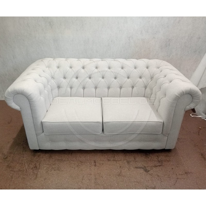 Chesterfield Sofa March Samt 3-Sitzer