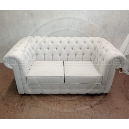 Chesterfield Sofa March Samt 3-Sitzer