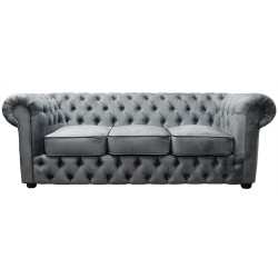 Chesterfield Sofa March Samt 3-Sitzer