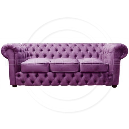 Chesterfield Sofa March Samt 3-Sitzer