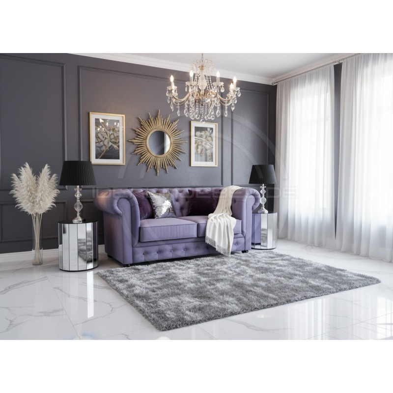 Chesterfield Sofa March Samt 2-Sitzer