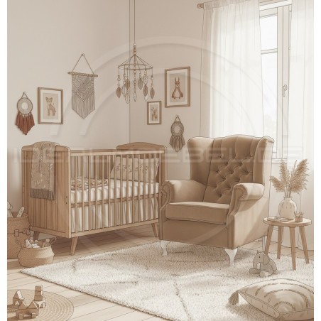 Chesterfield OHRENSESSEL Ton Samt