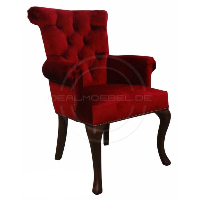 Krzesło Chesterfield Karina z podłokietnikami