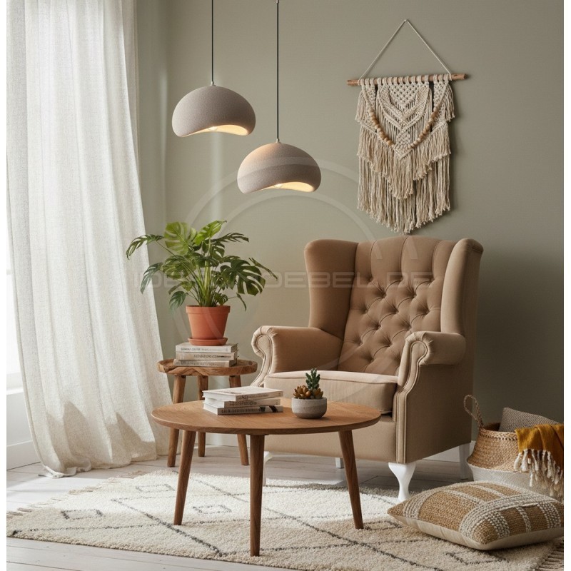 Chesterfield OHRENSESSEL Ton Samt