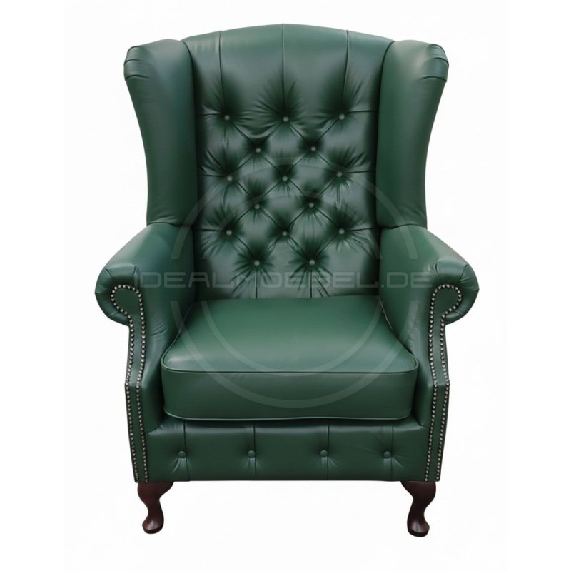Chesterfield Ohrensessel Ton Leder