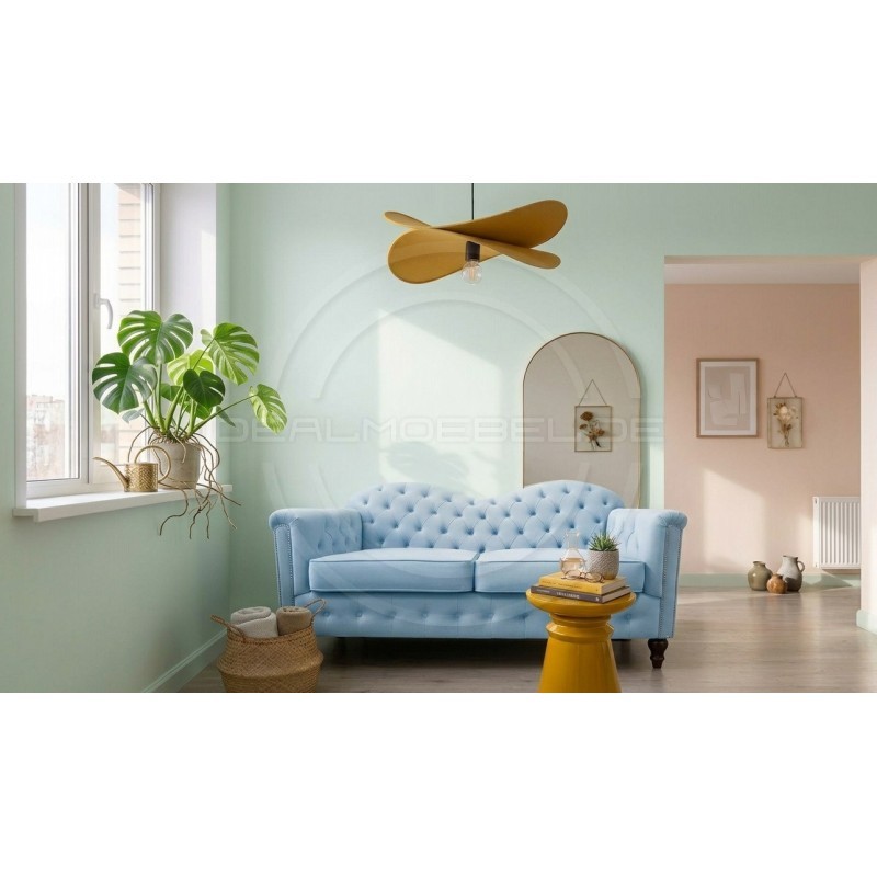 Chesterfield Schlafsofa Mondelebrity mit Schlaffunktion Samt 3-Sitzer