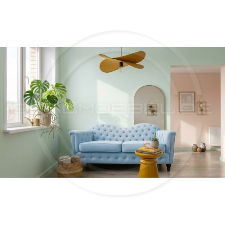 Chesterfield Schlafsofa Mondelebrity mit Schlaffunktion Samt 3-Sitzer