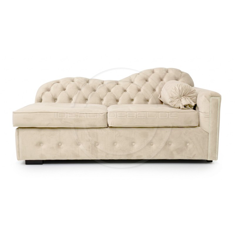 Ausziehbare Chesterfield-Recamiere Mondelebrity – Schlafsofa 180