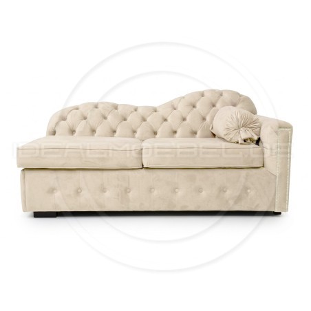 Ausziehbare Chesterfield-Recamiere Mondelebrity – Schlafsofa 180