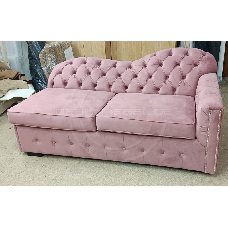 Ausziehbare Chesterfield-Recamiere Mondelebrity – Schlafsofa 180