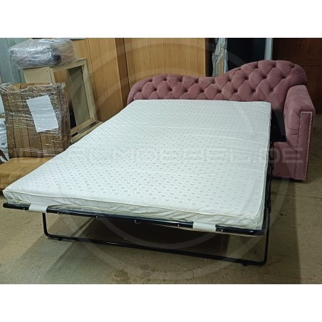Ausziehbare Chesterfield-Recamiere Mondelebrity – Schlafsofa 180