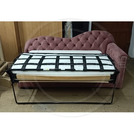 Ausziehbare Chesterfield-Recamiere Mondelebrity – Schlafsofa 180