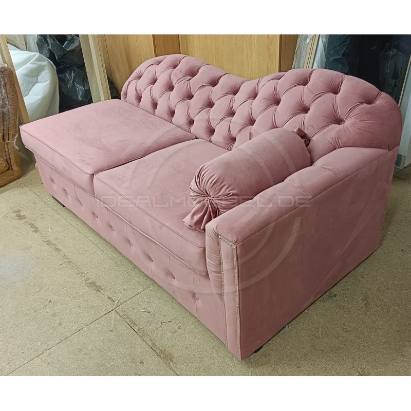 Ausziehbare Chesterfield-Recamiere Mondelebrity – Schlafsofa 180