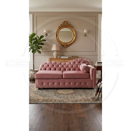 Ausziehbare Chesterfield-Recamiere Mondelebrity – Schlafsofa 180