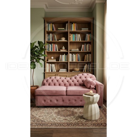 Ausziehbare Chesterfield-Recamiere Mondelebrity – Schlafsofa 180