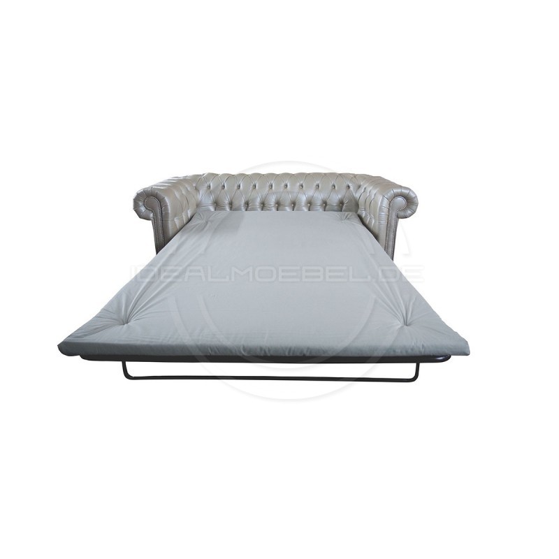 Sofa Chesterfield March Rem w skórze z funkcją spania