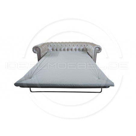 Sofa Chesterfield March Rem w skórze z funkcją spania