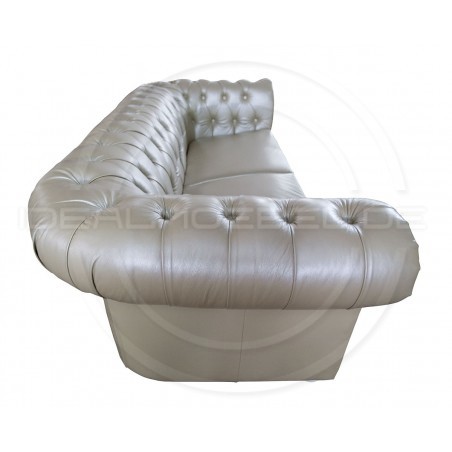 Sofa Chesterfield March Rem w skórze z funkcją spania