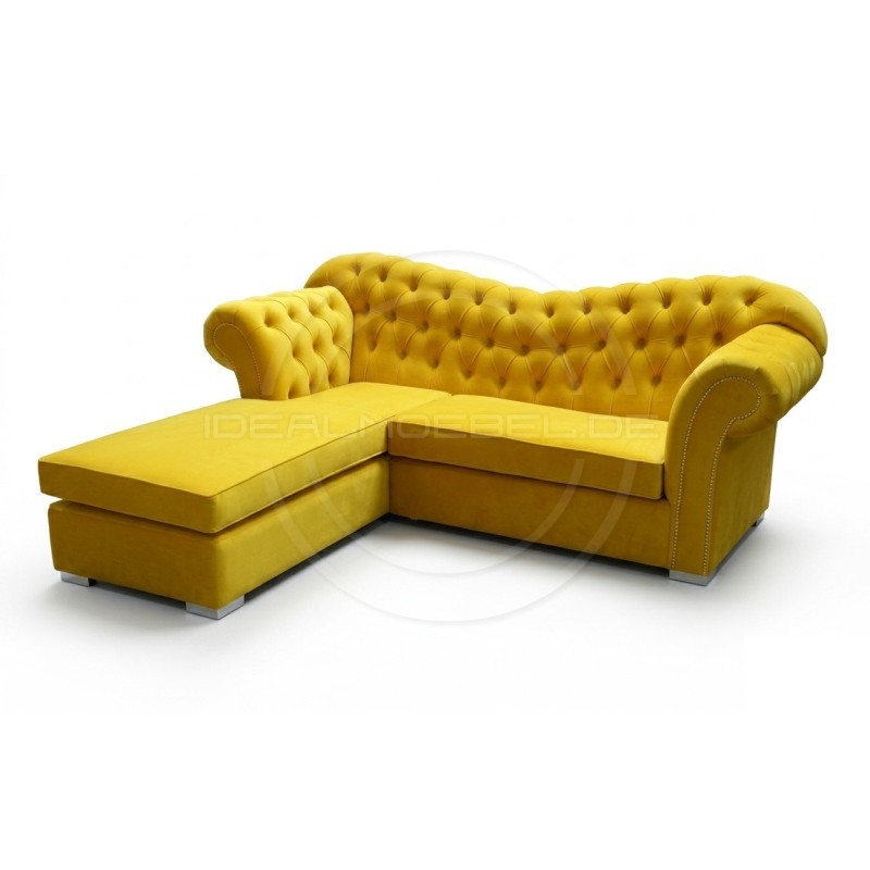 Chesterfield Ecksofa Morland 235x200 Samt