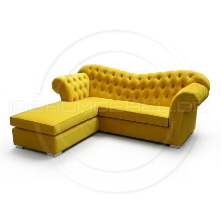 Chesterfield Ecksofa Morland 235x200 Samt