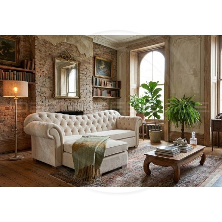 Chesterfield Ecksofa Morland 235x200 Samt
