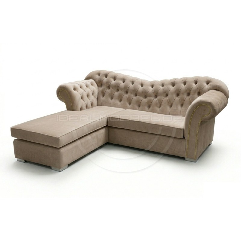 Chesterfield Ecksofa Morland 235x200 Samt