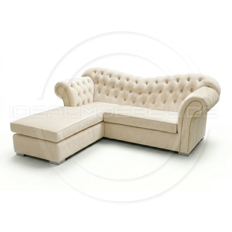 Chesterfield Ecksofa Morland 235x200 Samt