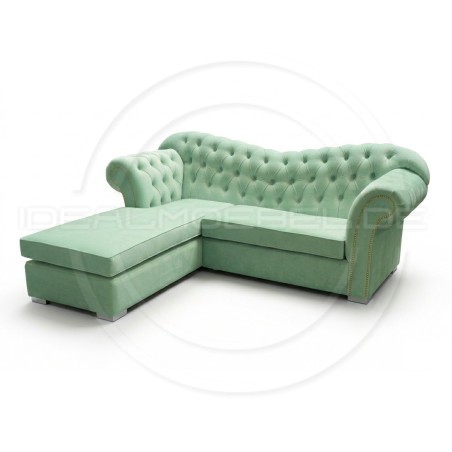 Chesterfield Ecksofa Morland 235x200 Samt