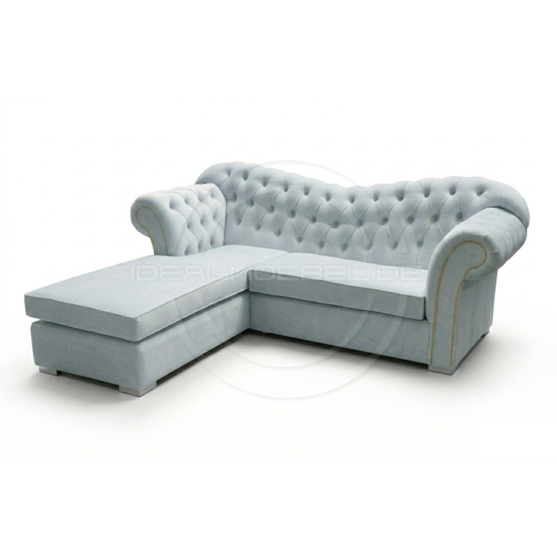 Chesterfield Ecksofa Morland 235x200 Samt