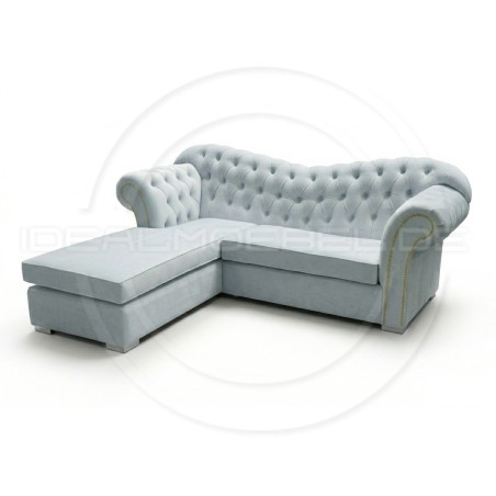 Chesterfield Ecksofa Morland 235x200 Samt