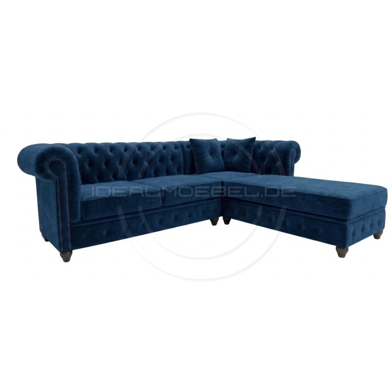 Chesterfield Ecksofa Lady 220x150 Samt