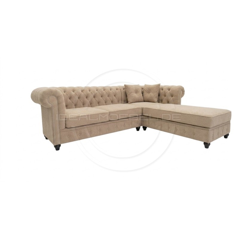 Chesterfield Ecksofa Lady 220x150 Samt