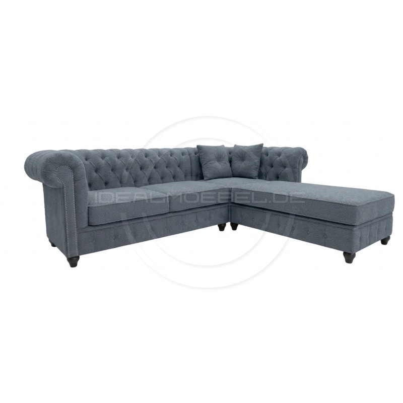 Chesterfield Ecksofa Lady 220x150 Samt