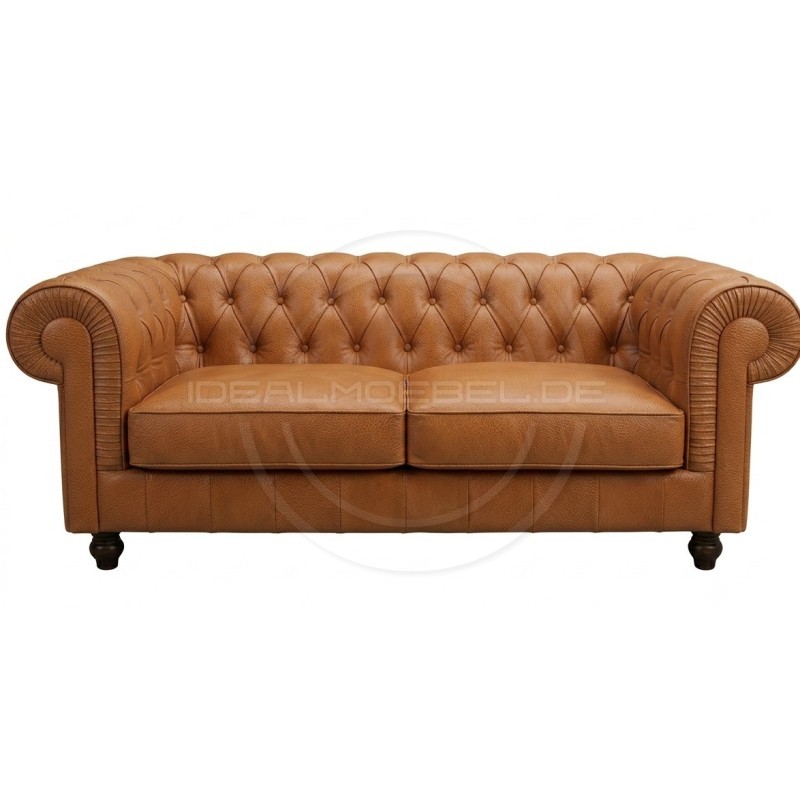 Chesterfield Ledersofa Canon 2-Sitzer | idealmoebel.de