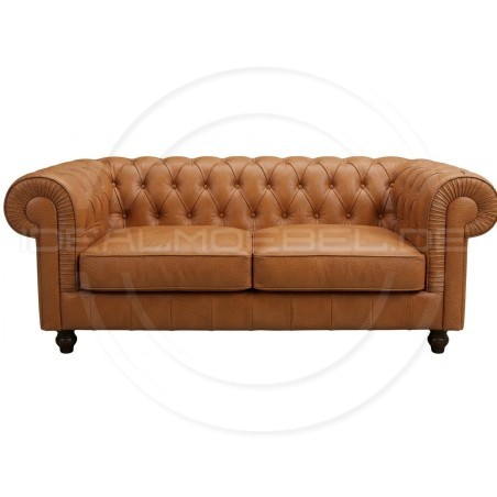 Chesterfield Ledersofa Canon 2-Sitzer | idealmoebel.de