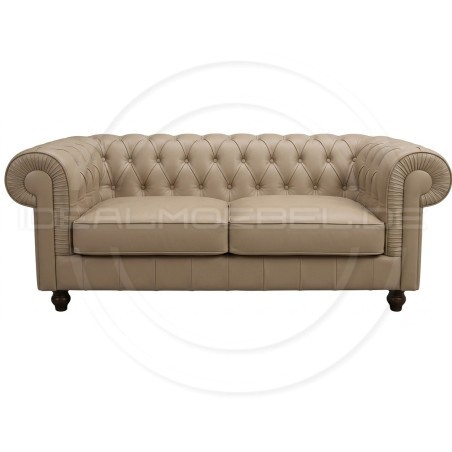 Chesterfield Ledersofa Canon 2-Sitzer | idealmoebel.de