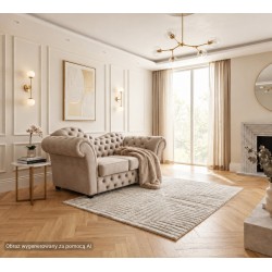 Kleine Chesterfield Sofa Madame Wave mit Schlaffunktion Samt 2-Sitzer