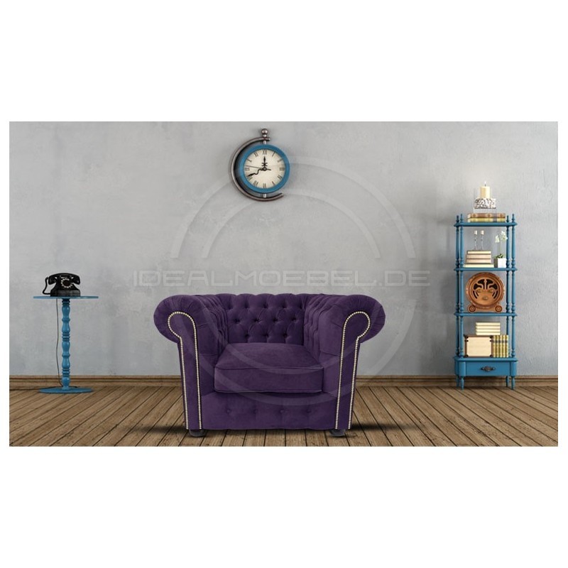 Fotel Chesterfield Violett z pojemnikiem