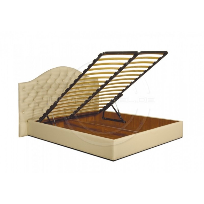 Łóżko Chesterfield Carla II z kryształkami