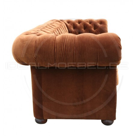 Chesterfield Sofa Classic Samt 3-Sitzer