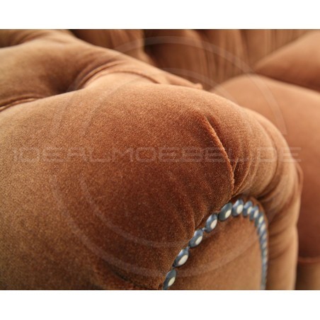 Chesterfield Sofa Classic Samt 3-Sitzer